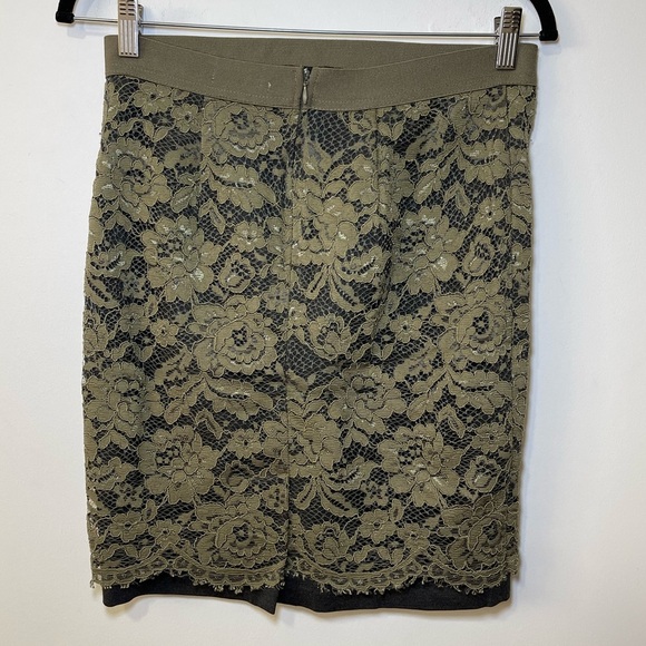 English Laundry Women’s Olive Green Lace pencil Skirt in Size S - Picture 6 of 8